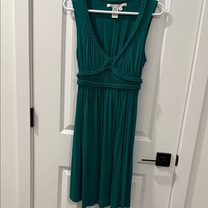 Max Studio Teal Braided Midi Dress